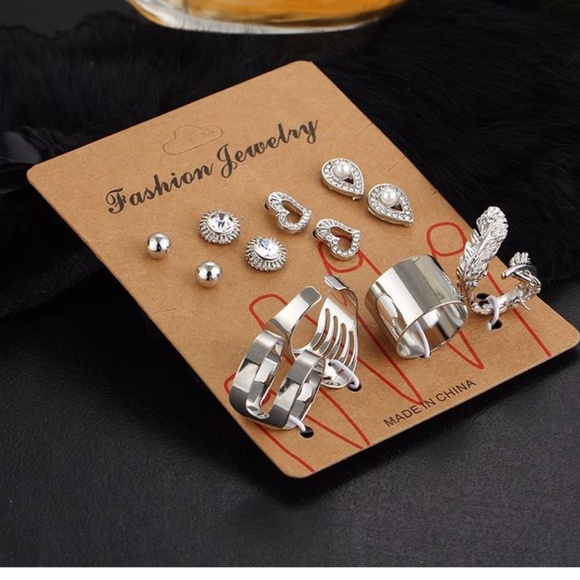 🥰8 Piece Ring & Earring Jewelry Set - Picture 2 of 3
